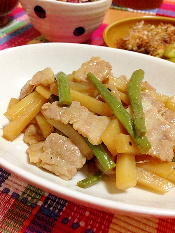 フライパンで!豚肉のじゃがバター炒め☆